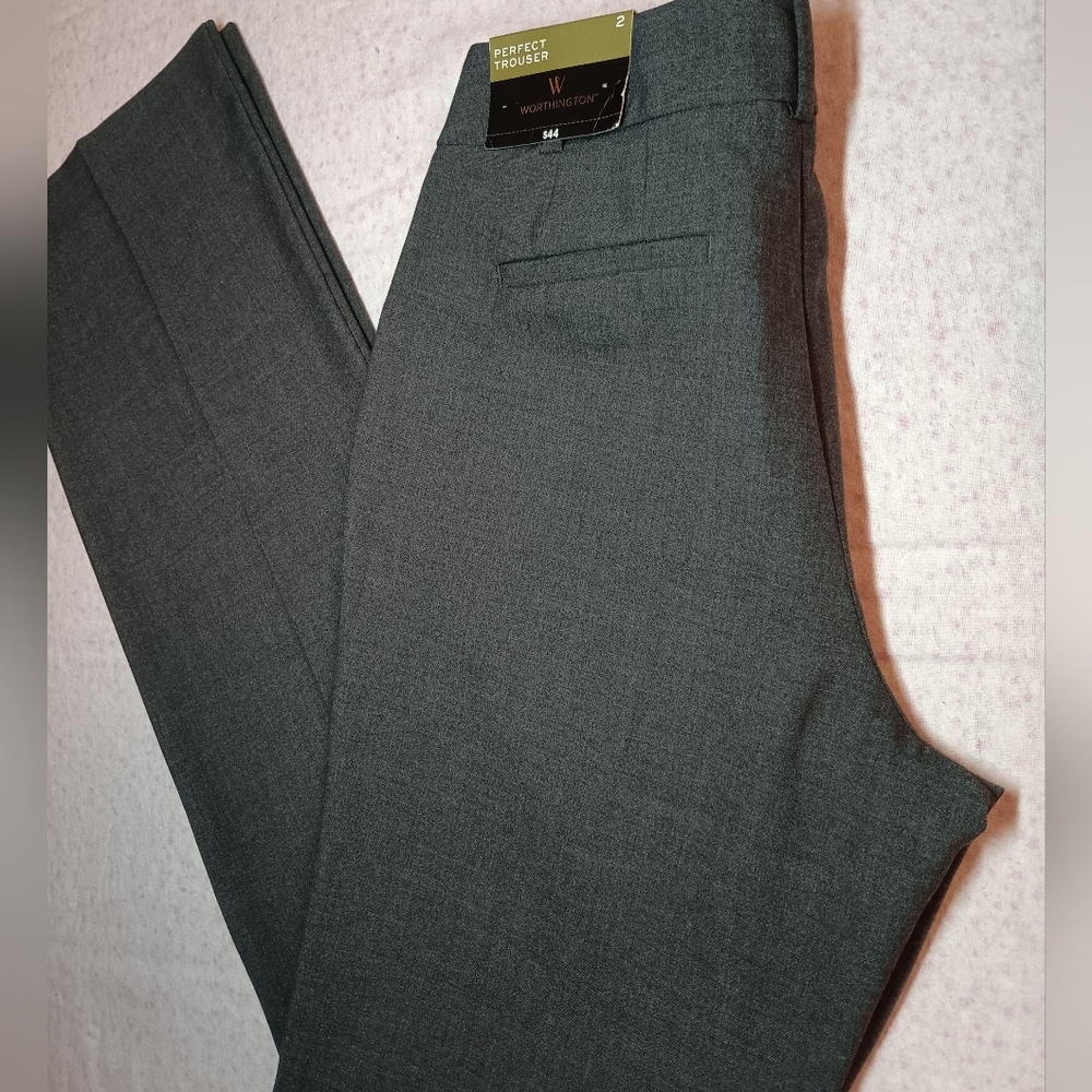 Worthington Women's Heather Grey Perfect Trouser